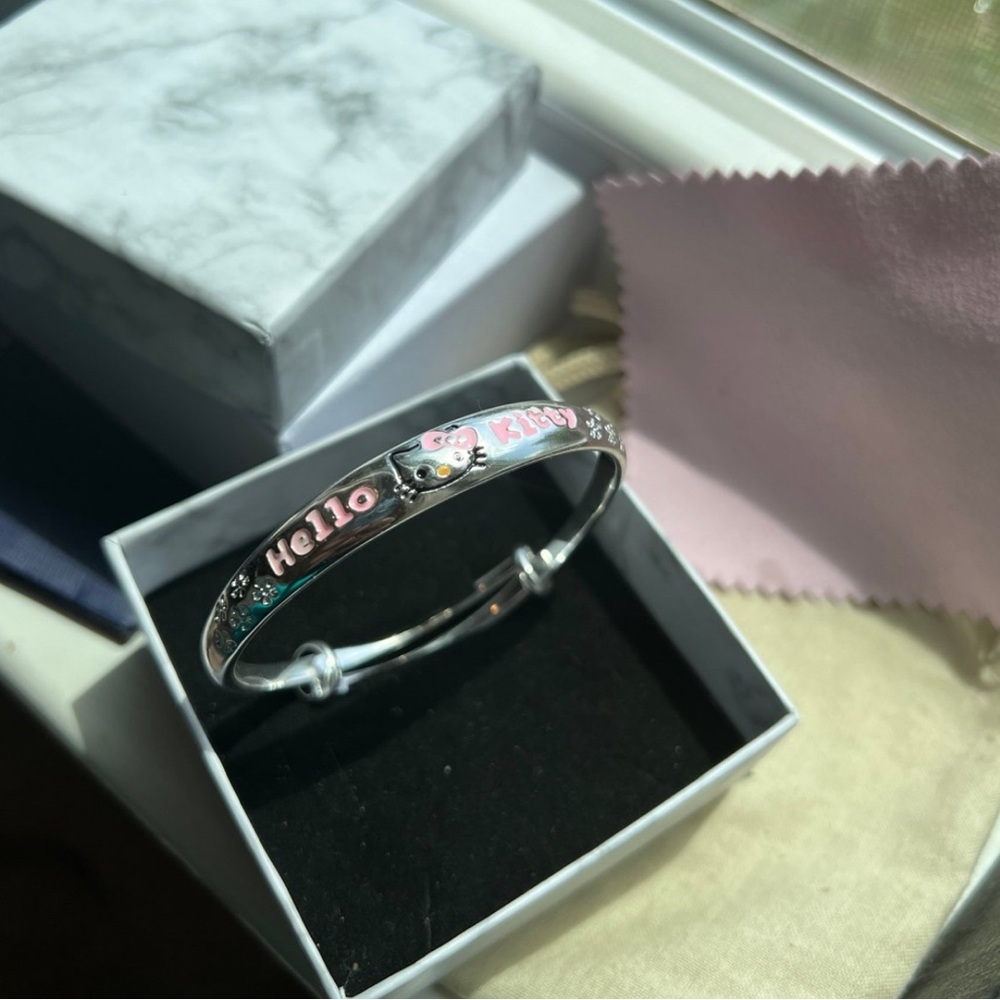 - Hello Kitty Silver Bracelet Adjustable - image 5